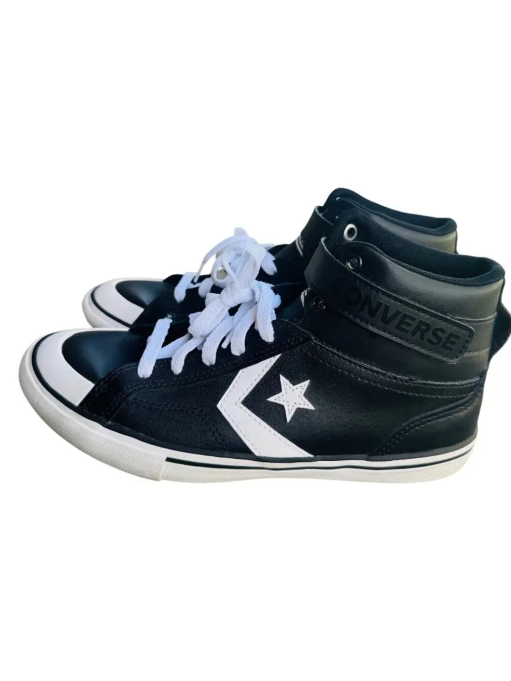 Converse Kids Pro Blaze Strap Black White High-Top Sneakers Size 5.5 US